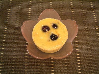 ダークチェリーの焼きプリン